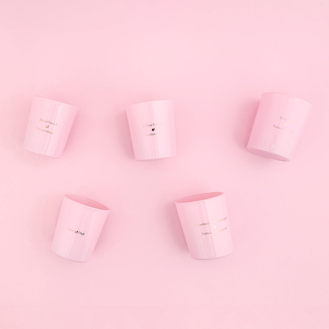 Set of 5 massage candles