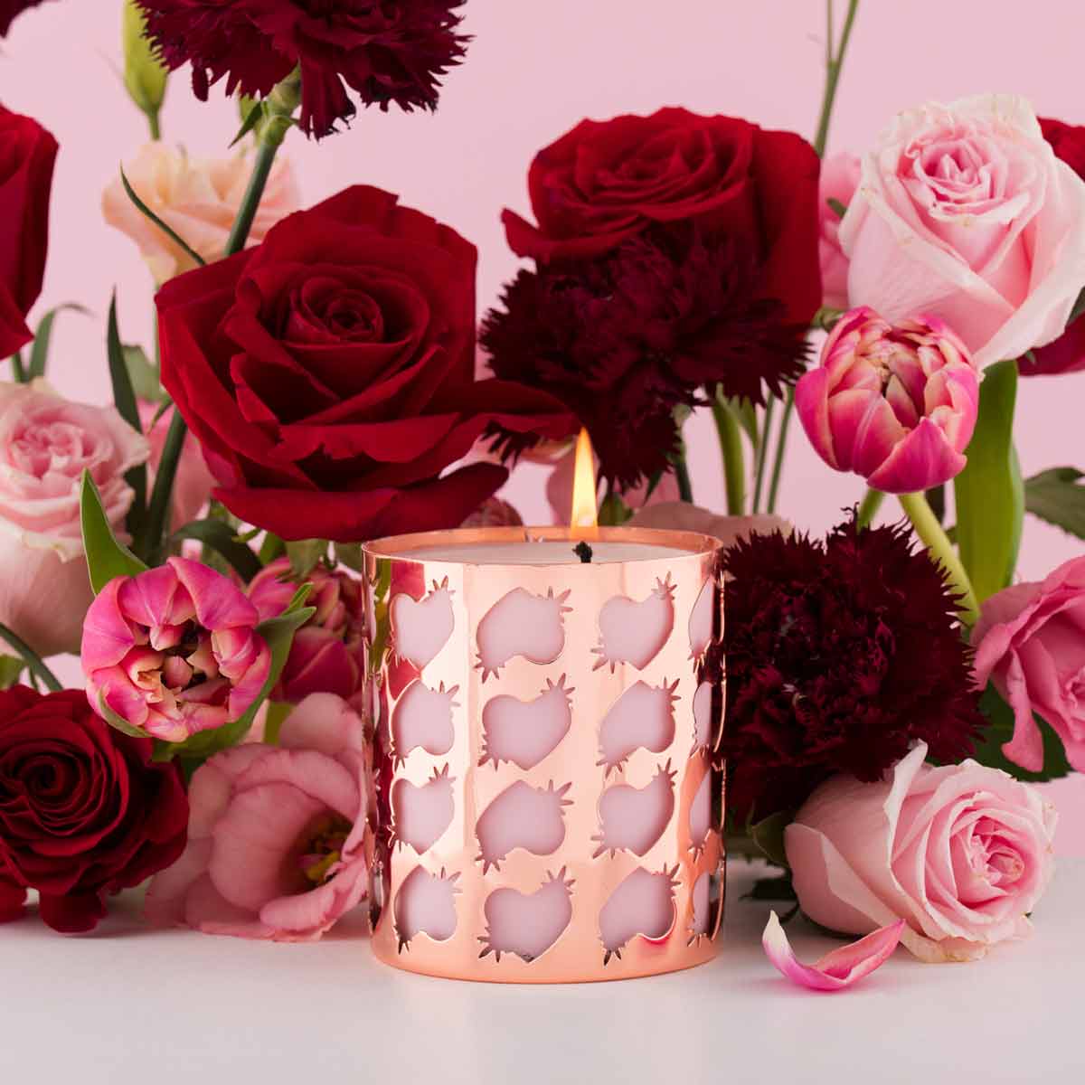 Rose massage candle