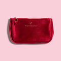 Pochette en velours rouge